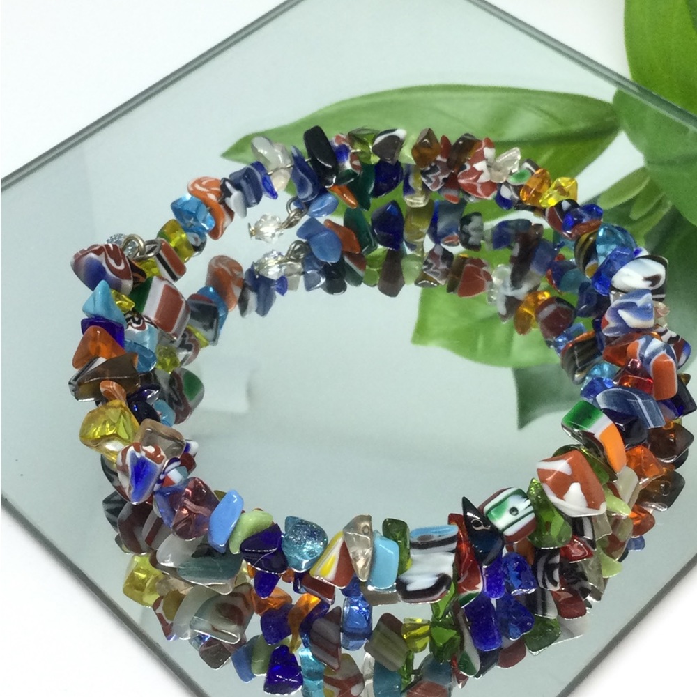Millefiore glass bracelet
